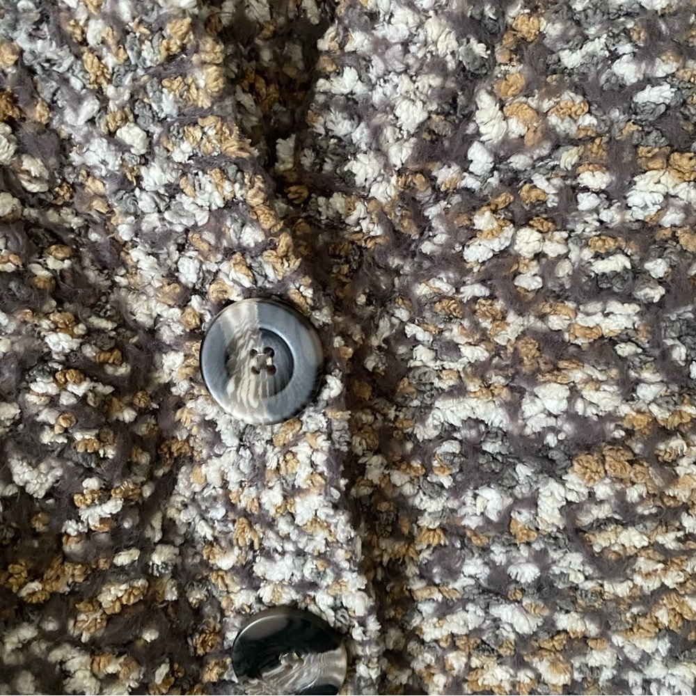 Adyson Parker Brown Cream Knit Button Up Cardigan - Picture 2 of 4